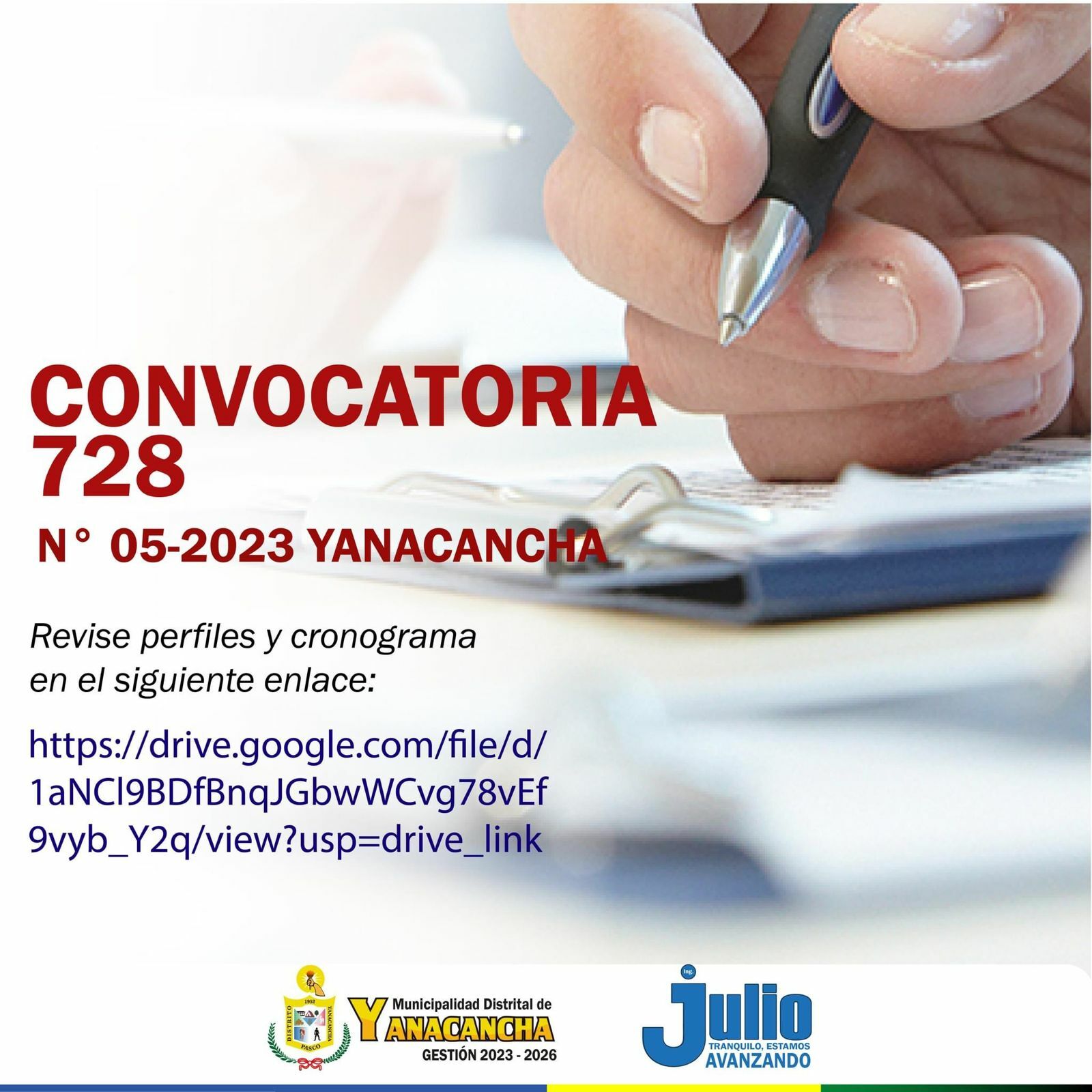 Convocatoria 728 N°05-2023