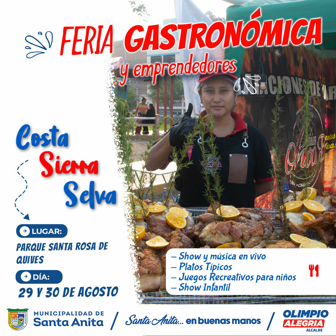 Feria Gastronómica y Emprendedores 29 y 30 de Agosto