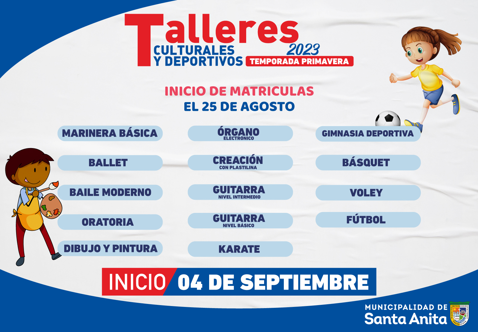 Talleres Culturales y Deportivos 2023