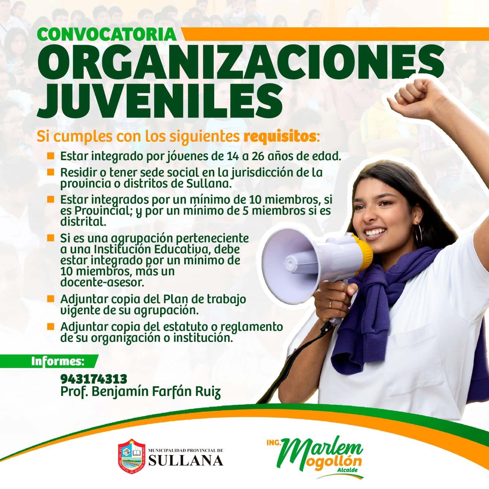 Municipalidad Convoca Actualización De Padrón De Organizaciones Juveniles