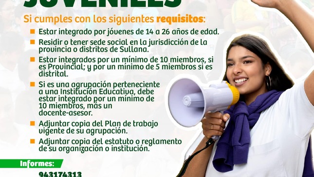 Municipalidad Convoca Actualización De Padrón De Organizaciones Juveniles