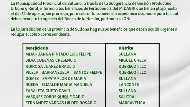 beneficiarios