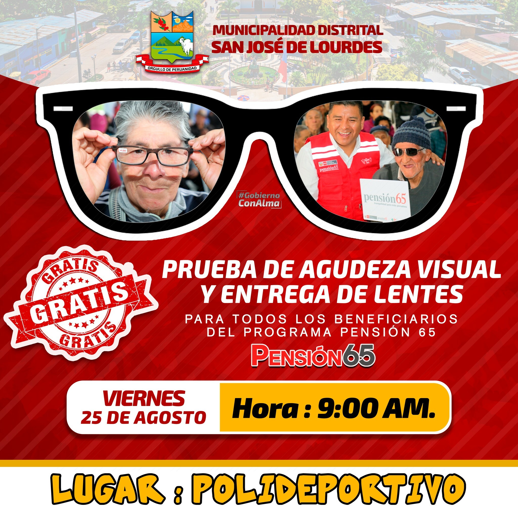 Prueba de agudeza visual y entrega de lentes