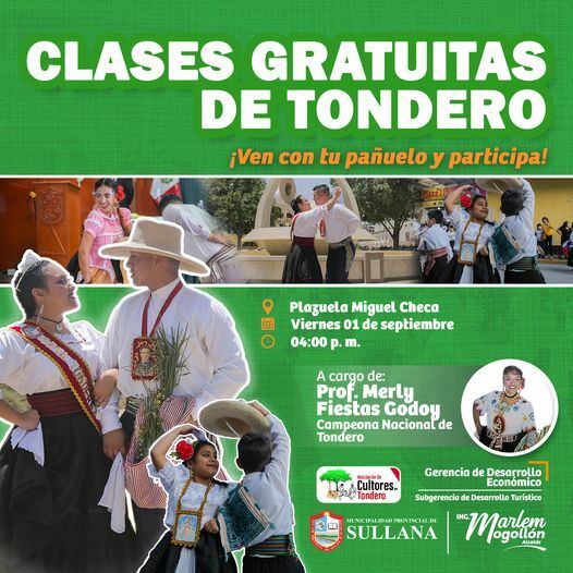 Ven y participa de la "CLASES GRATUITAS DE TONDERO"
