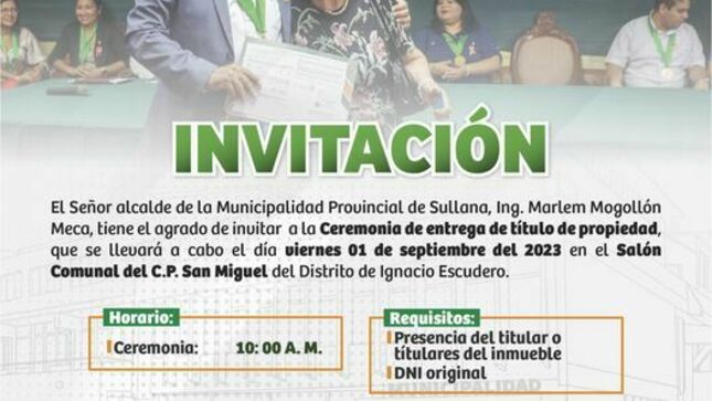 invitacion ceremonia de entrega de titulos