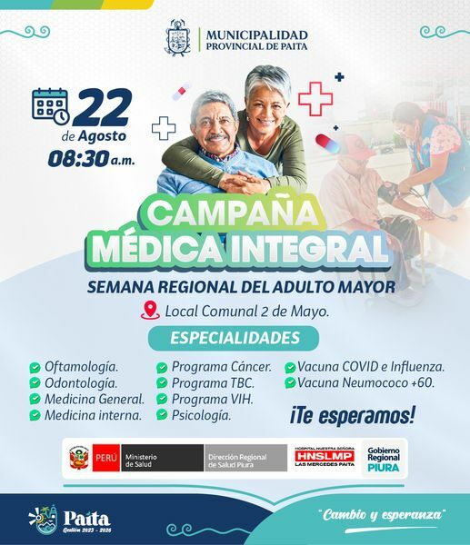 Campaña Medica integral por la semana Regional del adulto