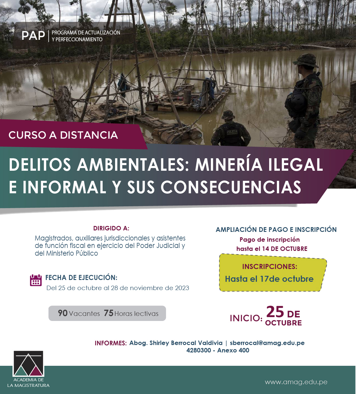Curso “Delitos ambientales: Minería ilegal e informal y sus consecuencias”