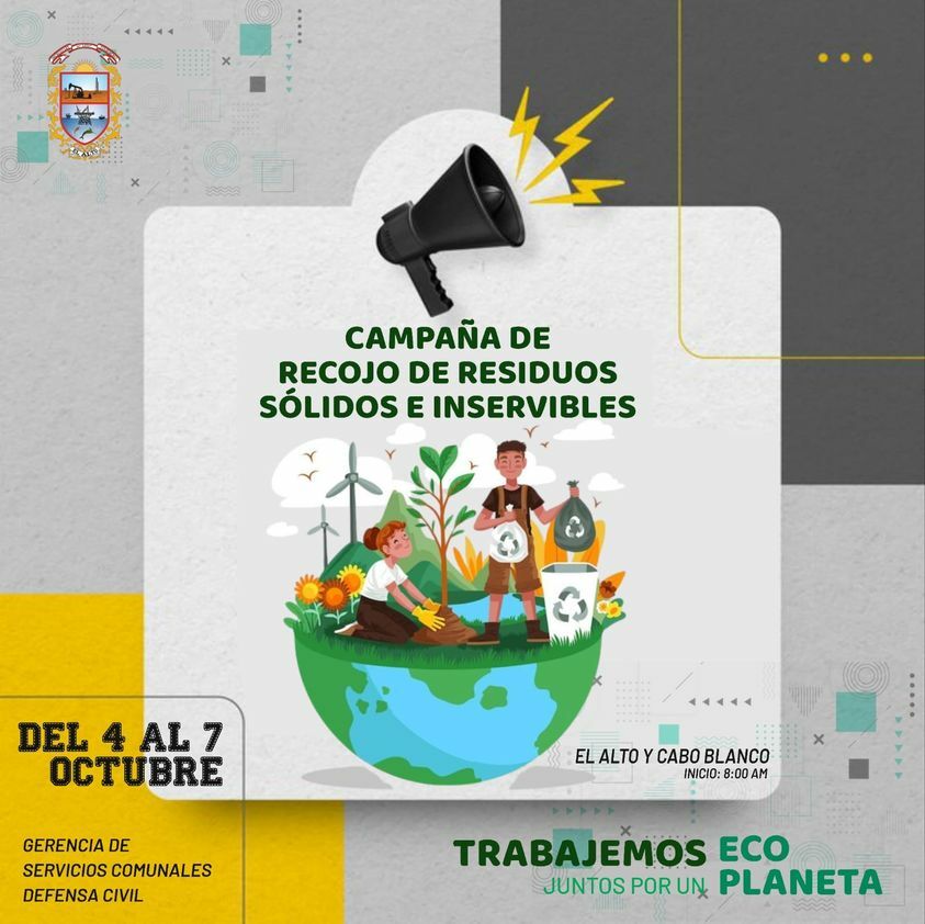 Campaña de sensibilización de recojo de residuos solidos e inservibles