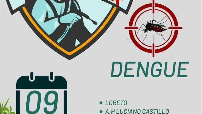 Con la finalidad de erradicar la propagación del mosquito Aedes Aegypti principal transmisor de las enfermedades del dengue, zika y chikungunya; la Municipalidad Distrital de El Alto, mediante la Subgerencia de Defensa Civil en trabajo articulado con Minsa y Essalud, retomarán la campaña de fumigación la cual iniciará el día lunes 09 de octubre.
Recuerda brindar las facilidades al personal municipal autorizado para la debida fumigación, así como también asistir al centro de salud más cercano si tienes algunos síntomas como fiebre, dolor de cabeza, dolor de huesos, dolores articulares. Evita automedicarte. 
¡Todos Juntos Contra el Dengue!