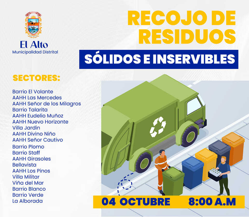 Vecino únete a la campaña de residuos solidos e insevibles