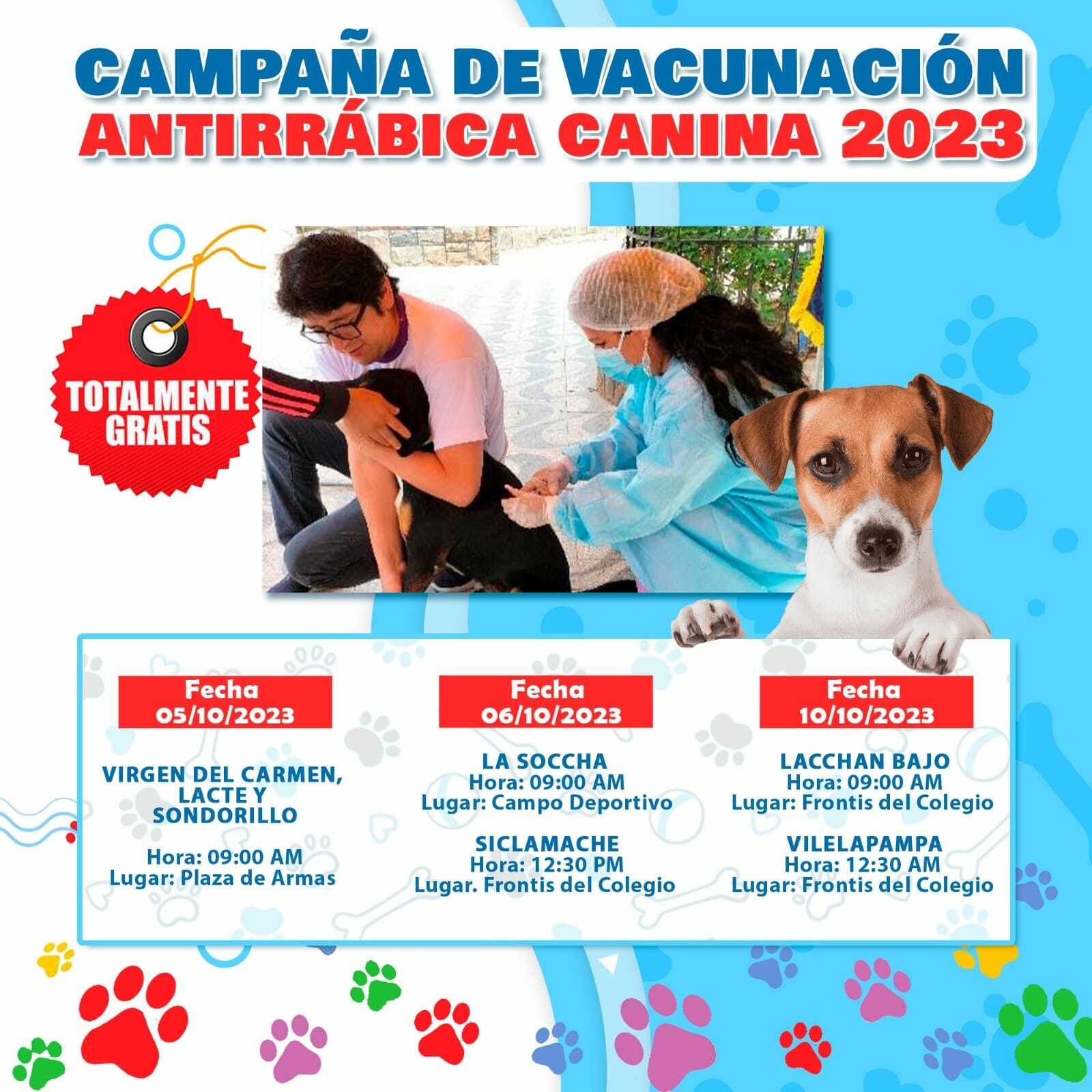 Campaña de vacunación Antirrábica Canina.