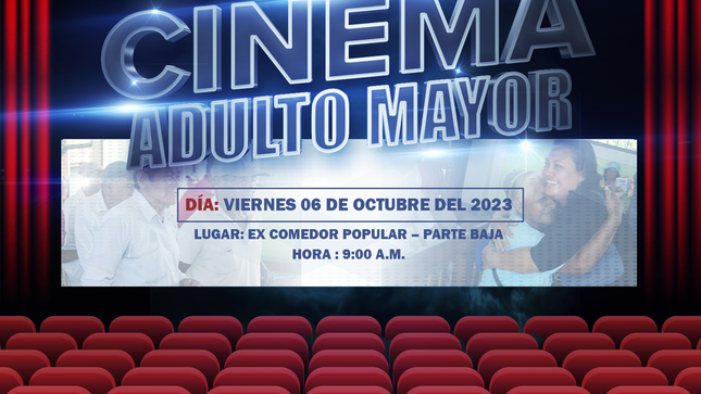 La Municipalidad Distrital de Nueva Requena, a través de la DEMUNA realizara un evento denominado Cinema para el Adulto Mayor.