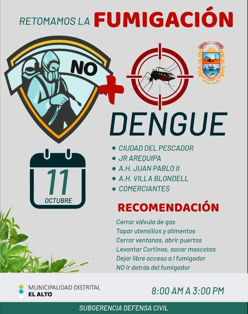 Cronograma de fumigación