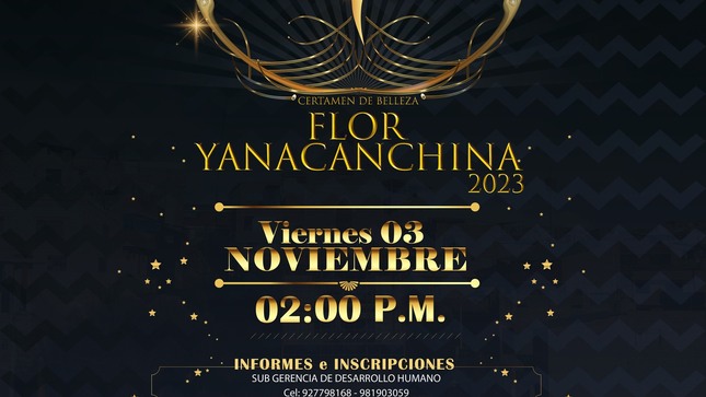 Bases del Certamen de Belleza "Miss Flor Yanacanchina 2023"