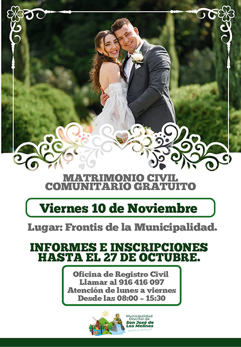 Matrimonio Civil Comunitario Gratuito