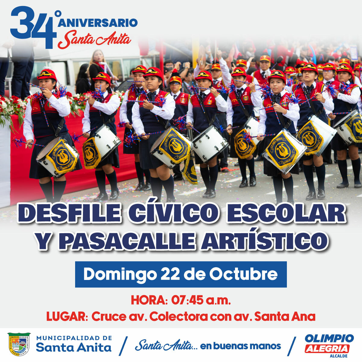 Desfile Cívico Escolar y Pasacalle Artístico