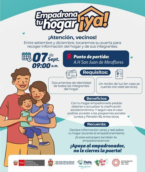 Lanzamiento del empadronamiento masivo a nivel local