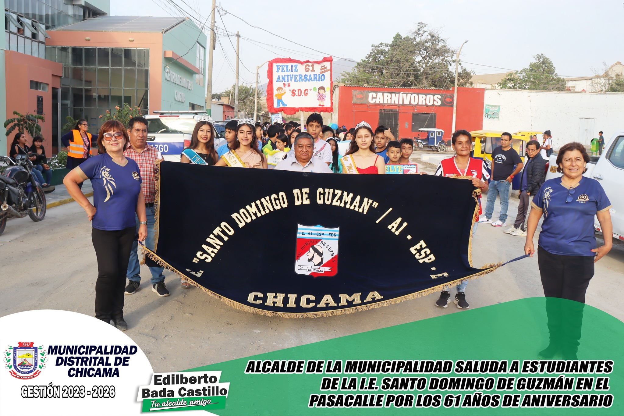 Pasacalle conmemorativo a los 61 años de aniversario de la I.E. Santo Domingo de Guzmán