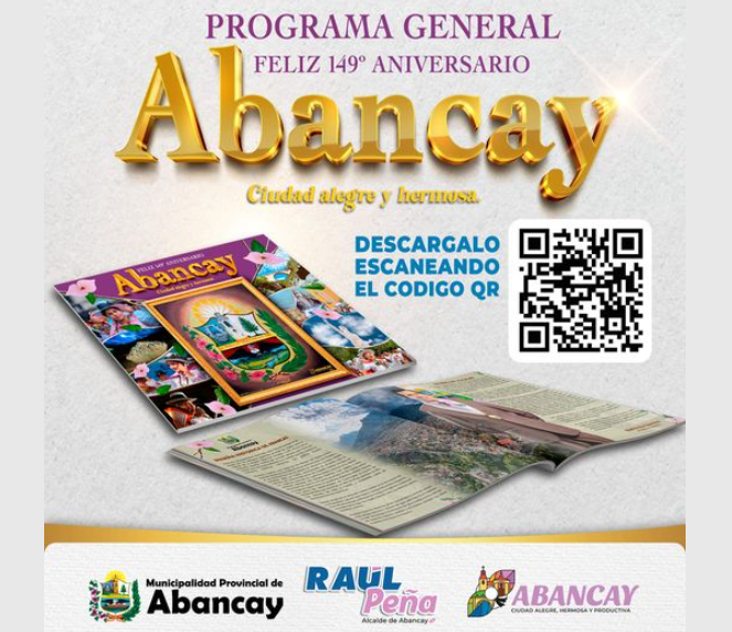 Programa General de Actividades en conmemoración por el 149° Aniversario de Elevación de Villa a Ciudad de Abancay.