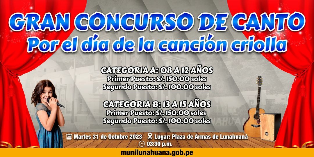 🎶🎼Gran Concurso de Canto por el Día de la Canción Criolla🎼🎶