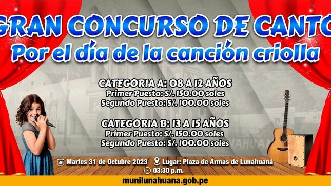 🎶🎼Gran Concurso de Canto por el Día de la Canción Criolla🎼🎶