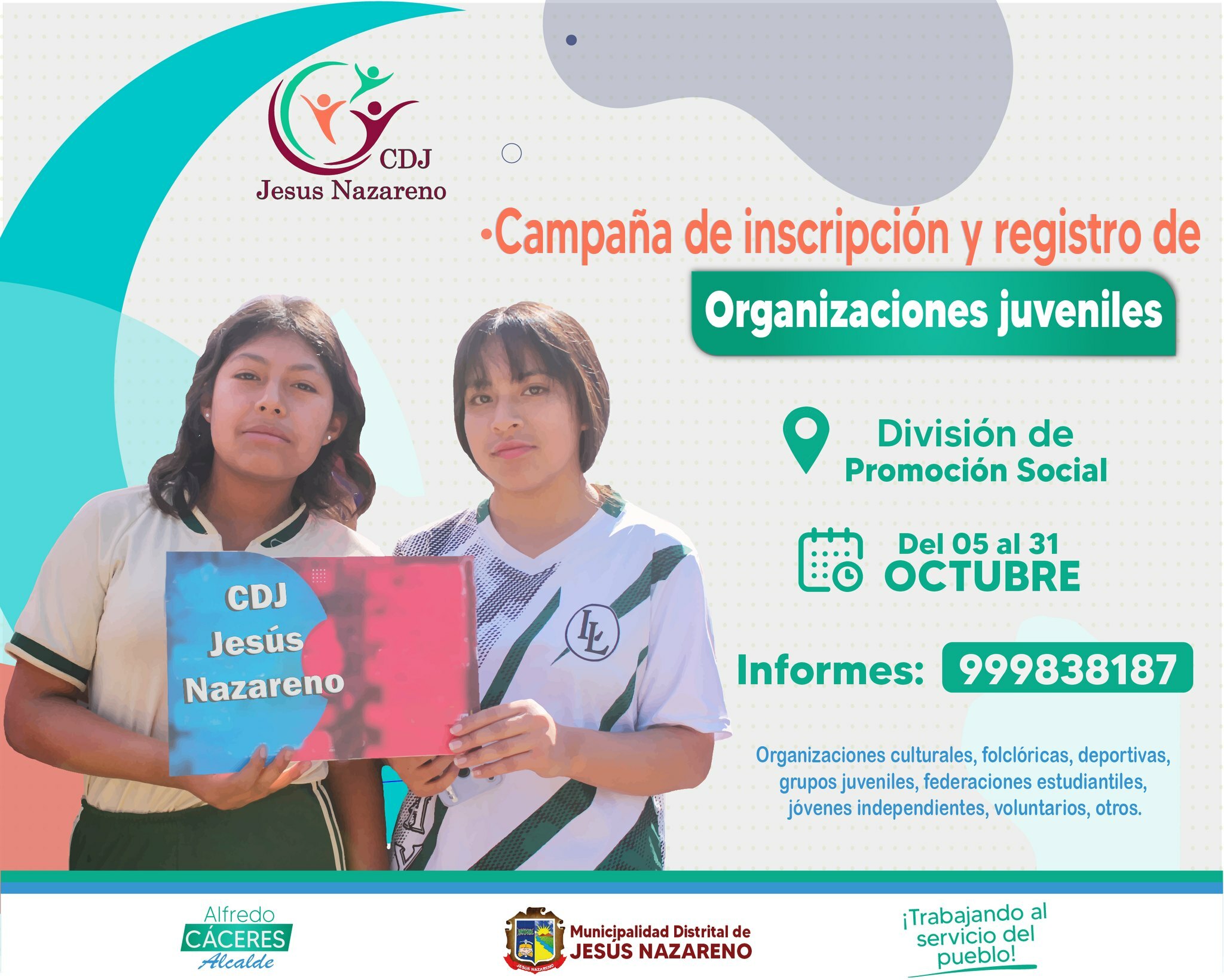 Campaña de inscripción y registro de organización juvenil