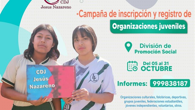 Campaña de inscripción y registro de organización juvenil