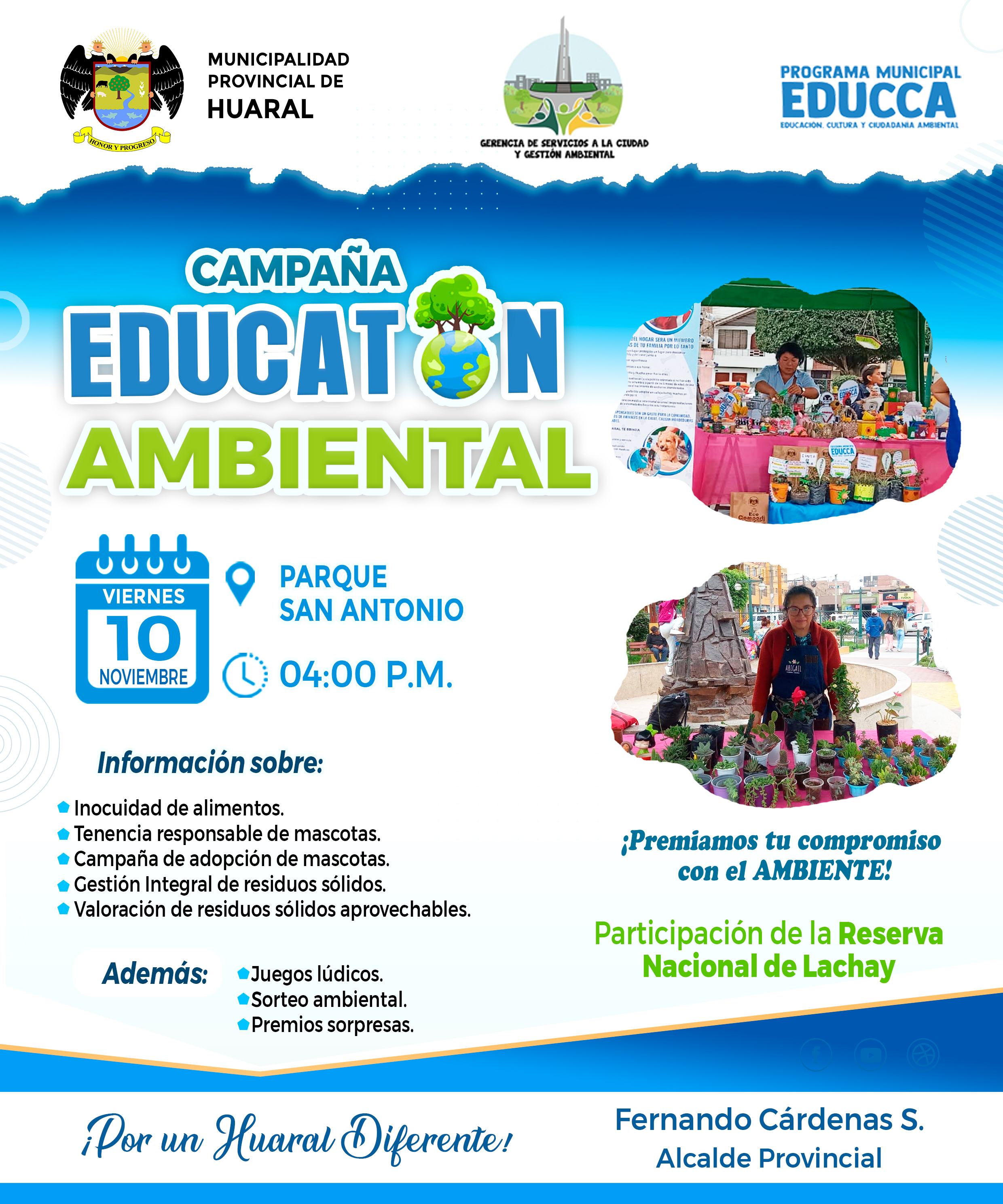 Mañana la "Educatón Ambiental" llega al Parque San Antonio