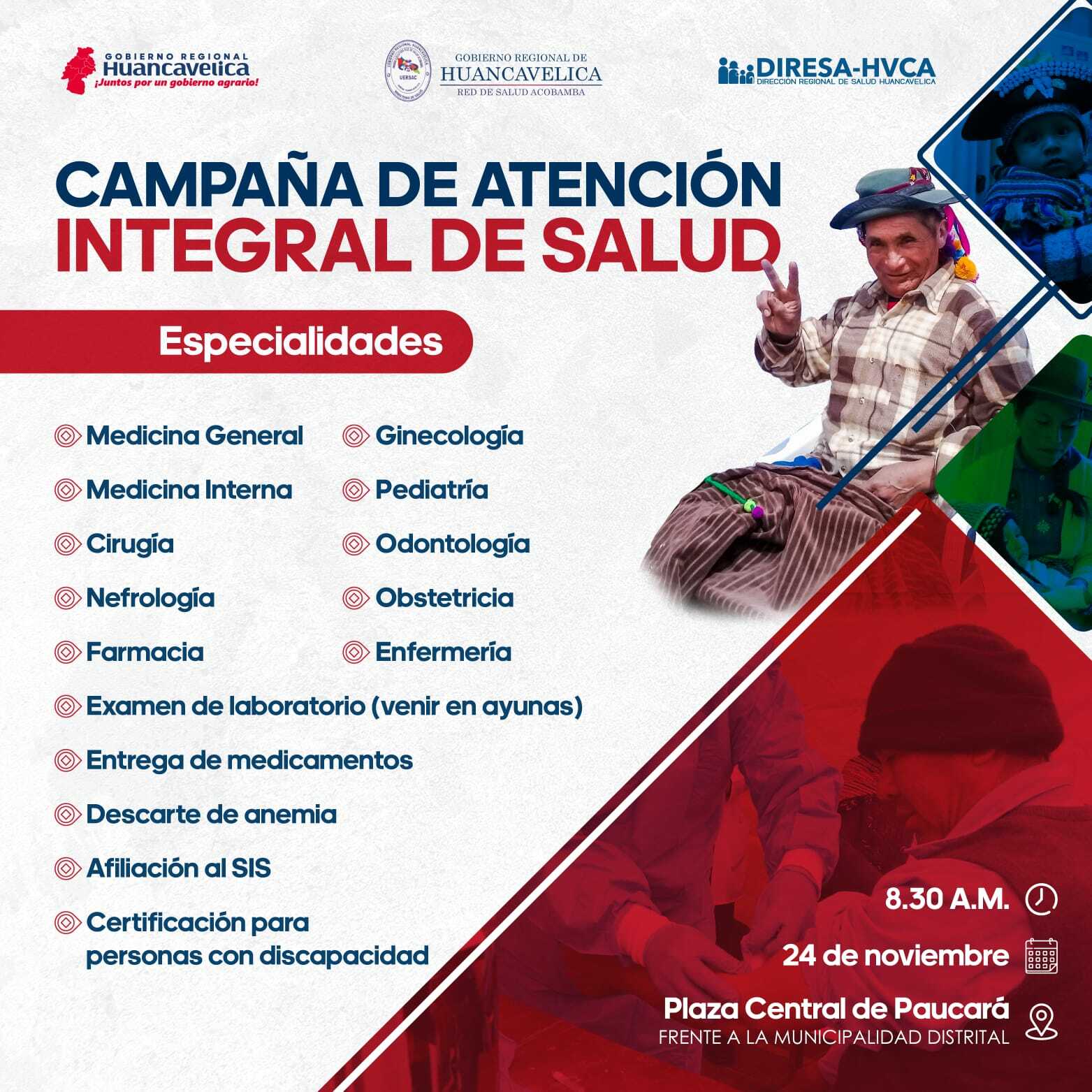 GRAN CAMPAÑA DE SALUD ESTE VIERNES 24 DE NOVIEMBRE .