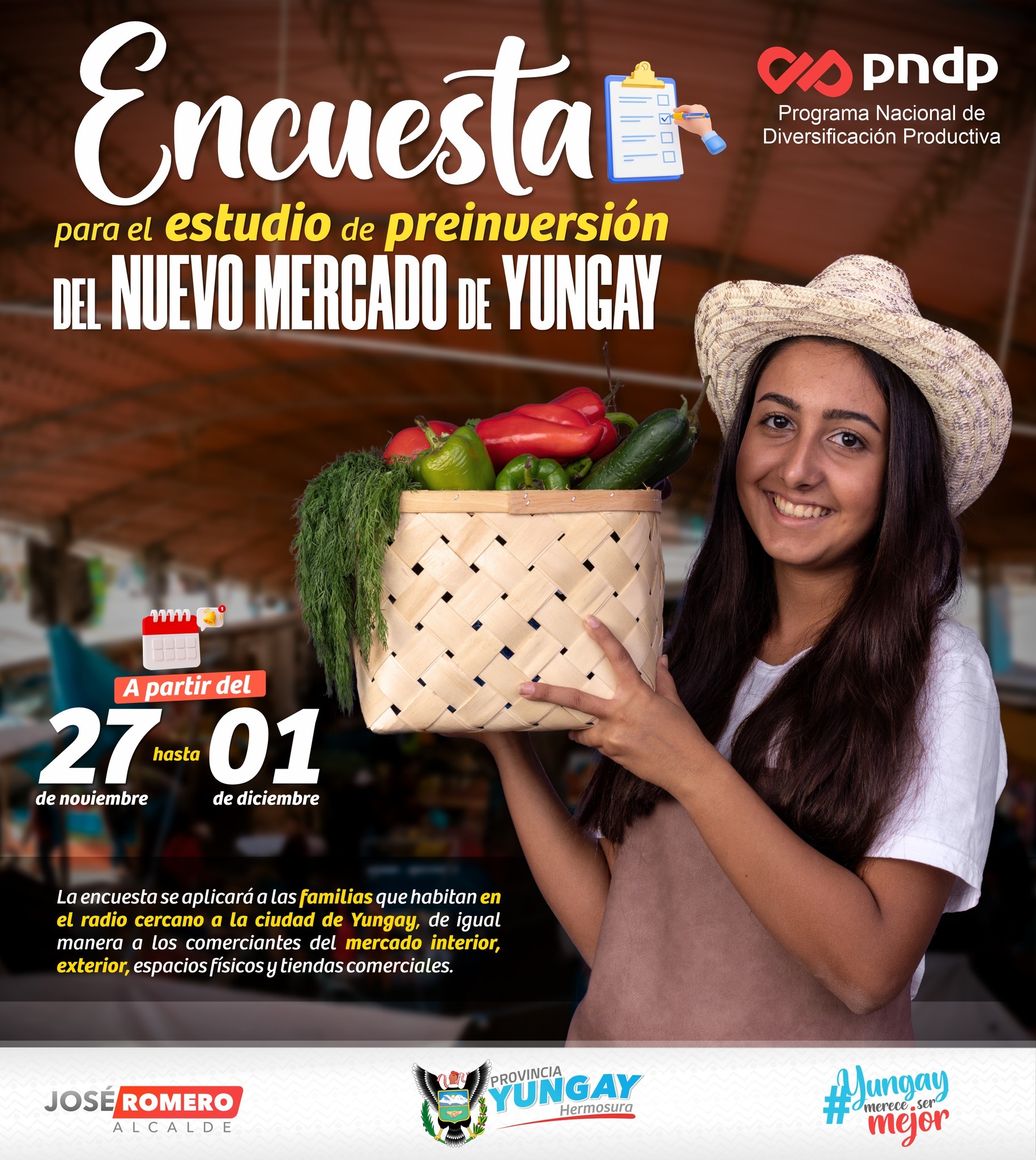 Encuesta para el estudio de preinversión del nuevo Mercado de Yungay