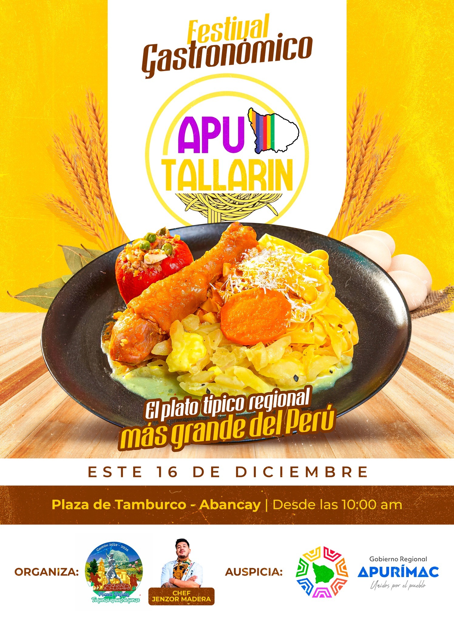 Muy pronto… Festival gastronómico “Apu Tallarin”