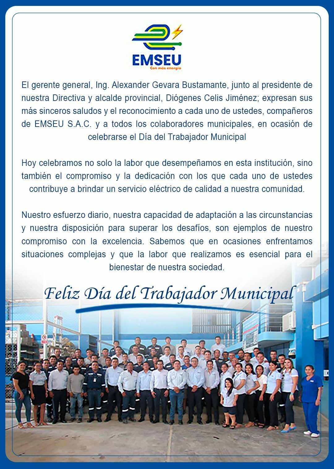 🗓 05 𝗱𝗲 𝗡𝗼𝘃𝗶𝗲𝗺𝗯𝗿𝗲 | DÍA DEL TRABAJADOR MUNICIPAL