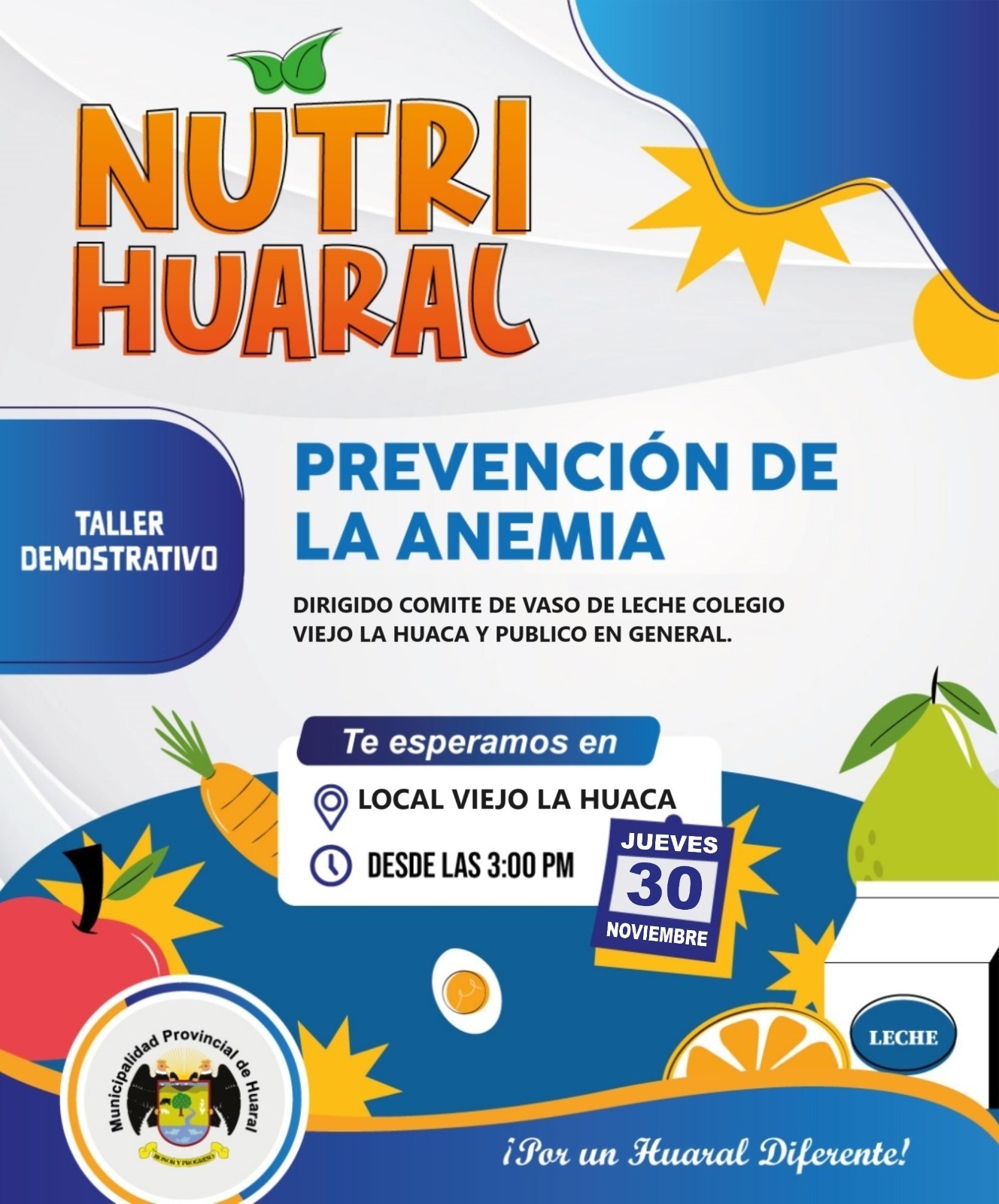Hoy el "Taller Demostrativo de Prevención de la Anemia" llega a La Huaca