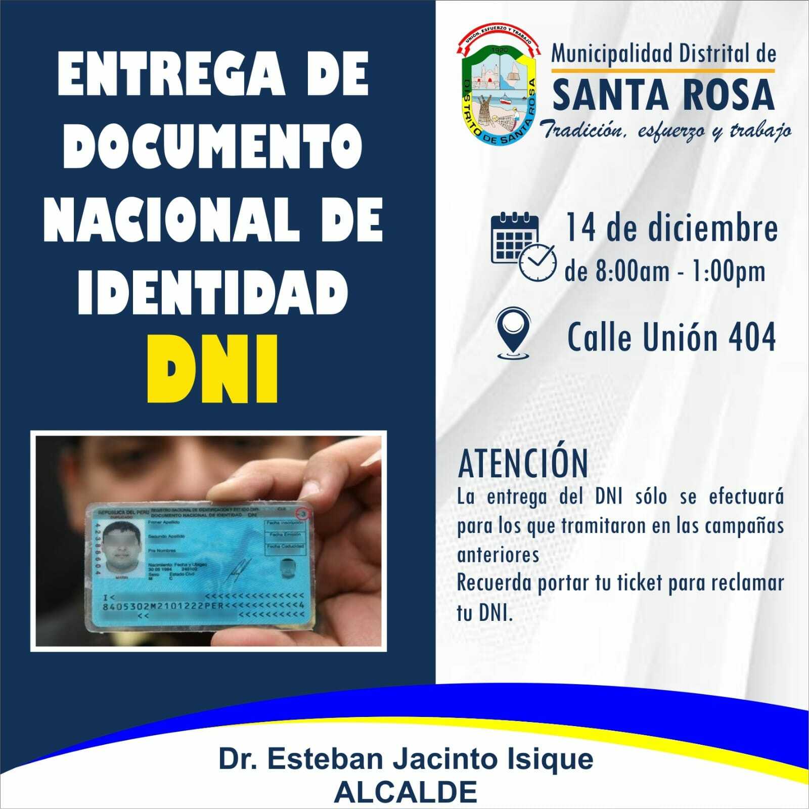 ENTREGA DE DNI