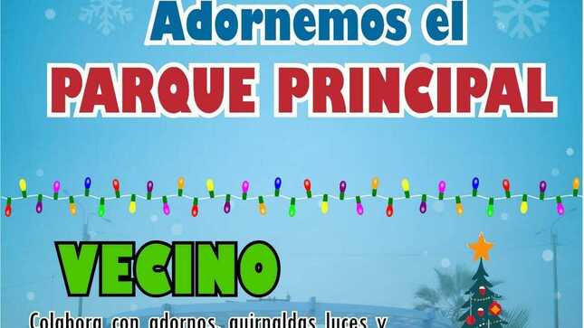 Invitamos a las empresas privadas e instituciones públicas de nuestro distrito a sumarse a esta iniciativa de tener nuestro parque temático navideño.
Así mismo a la población en general , pueden contribuir con luces, adornos navideños y guirnaldas, para hacer realidad este proyecto.