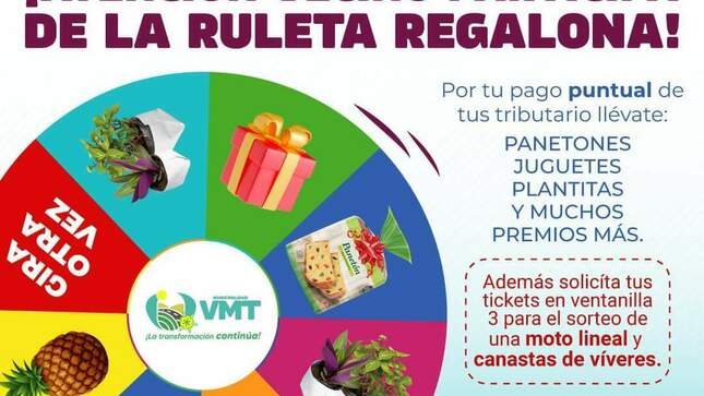 ¡Atención Vecino Participa de la Ruleta Regalona!