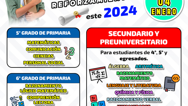 Afiche de la academia municipal de aprendizaje y reforzamiento