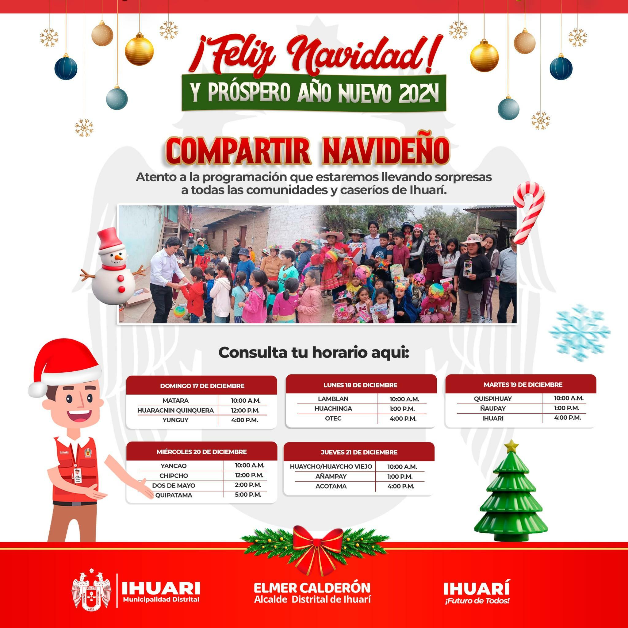 Invitación a conocer el cronograma de Compartir Navideño Municipal