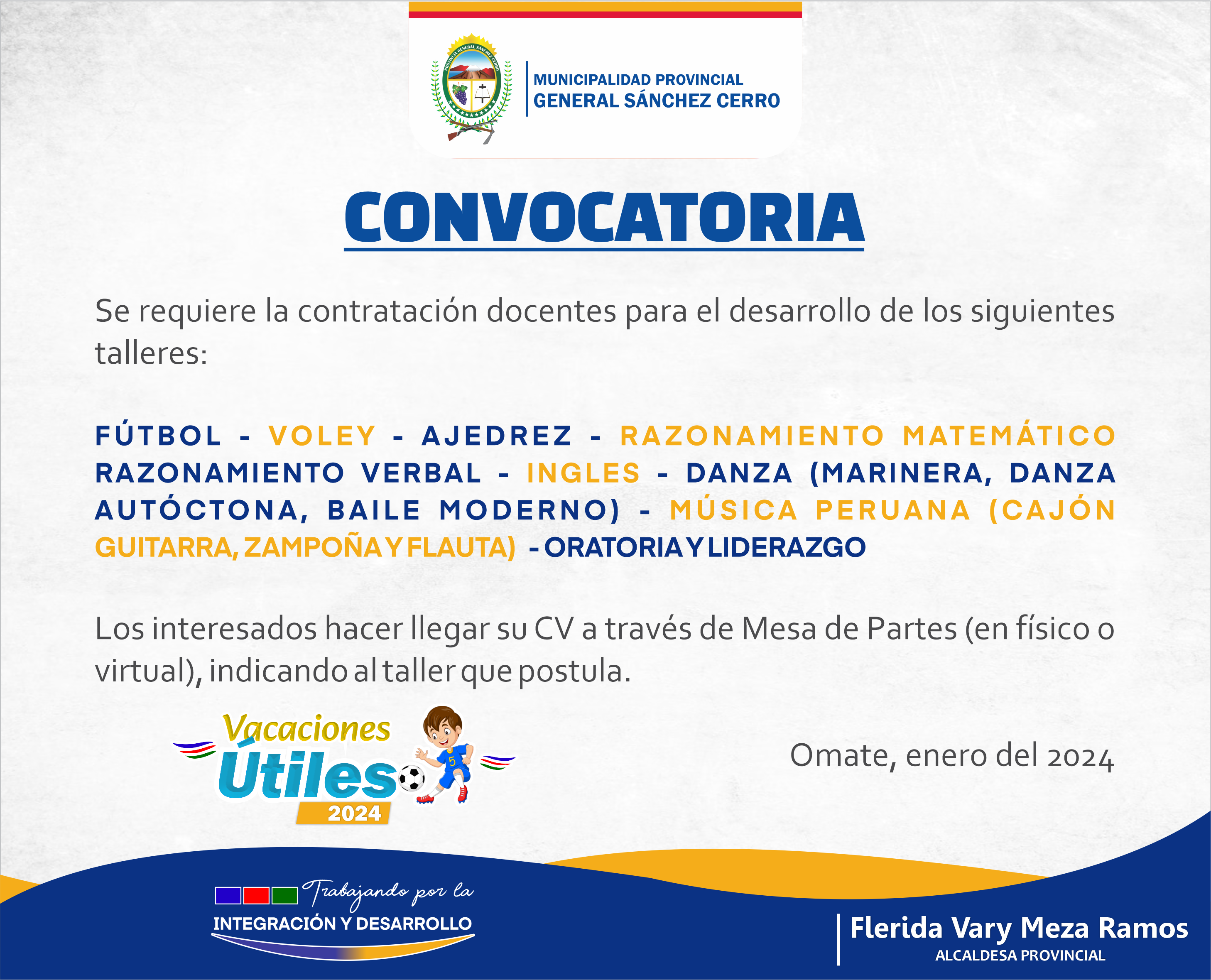 Convocatoria a Docentes