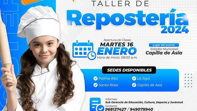 Talleres de verano Asia 2024 "Reposteria"