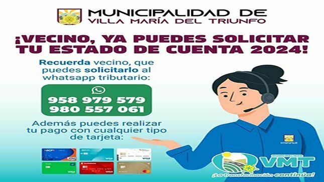 Recuerda vecino, que puedes solicitarlo al Whatsapp tributario.