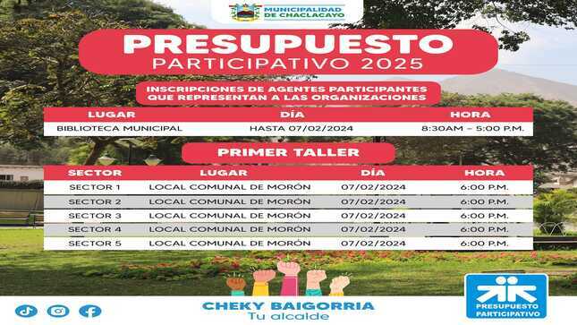 PRESUPUESTO PARTICIPATIVO 2025