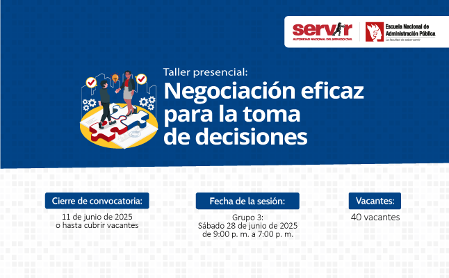 Taller presencial: Negociación eficaz para la toma de decisiones
