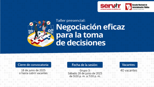 Imagen Taller presencial: Negociación eficaz para la toma de decisiones