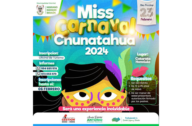 Miss Carnaval Chunatahua 2024