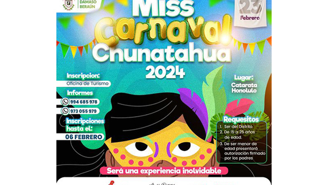 Miss Carnaval Chunatahua 2024