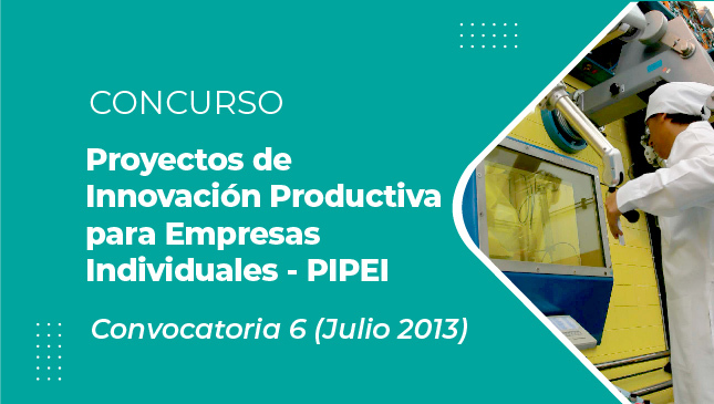 Concurso Proyectos de Innovación Productiva para Empresas Individuales - PIPEI