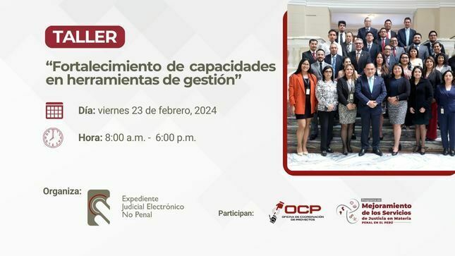 Taller Fortalecimiento de capacidades en herramientas de gestión