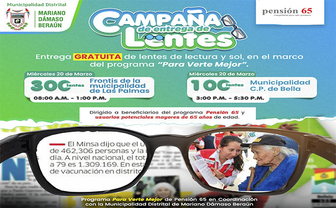 ¡Gran campaña de entrega de lentes TOTALMENTE GRATIS!