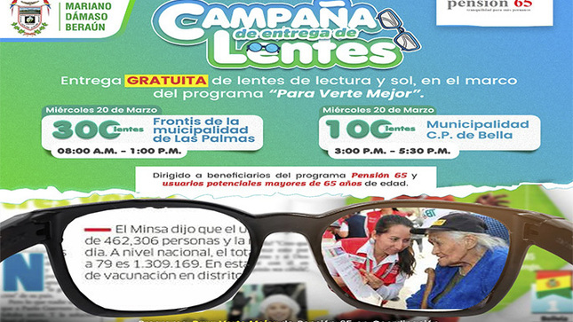 ¡Gran campaña de entrega de lentes TOTALMENTE GRATIS!